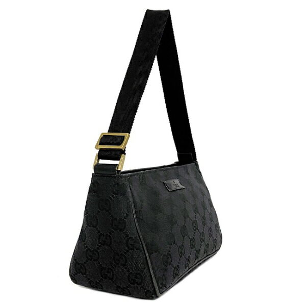 ec14890 2 Gucci Mini Handbag Canvas Leather Black