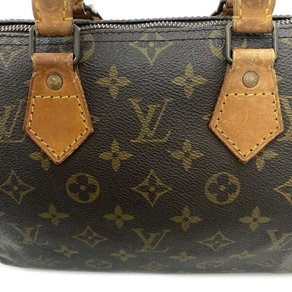 ec15043 7 Louis Vuitton Speedy Mini Bag Canvas Leather Brown