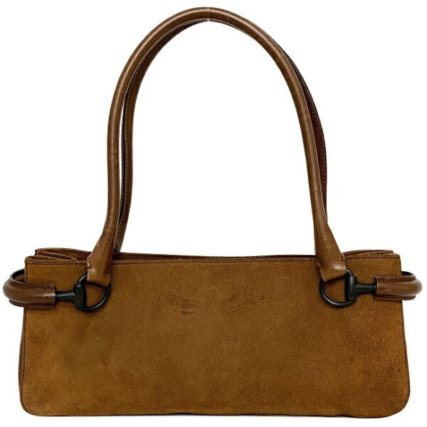 ec15176 3 Gucci Horsebit Handbag Leather Suede Brown