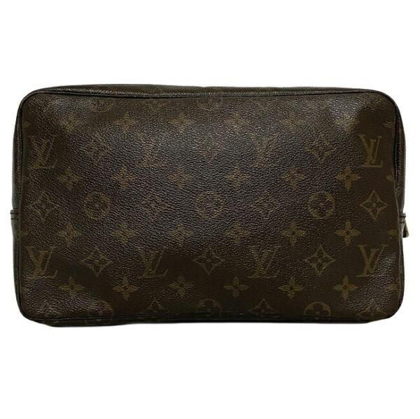 ec15200 3 Louis Vuitton Toilet Pouch Clutch Bag Canvas Leather Brown