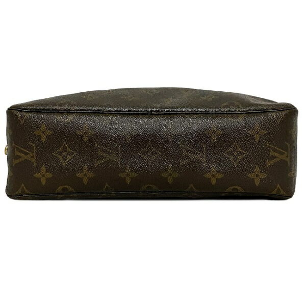 ec15200 5 Louis Vuitton Toilet Pouch Clutch Bag Canvas Leather Brown