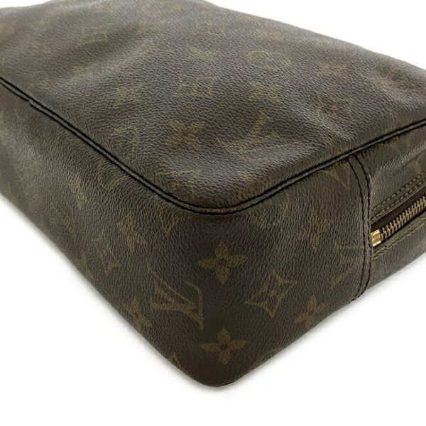 ec15200 6 Louis Vuitton Toilet Pouch Clutch Bag Canvas Leather Brown