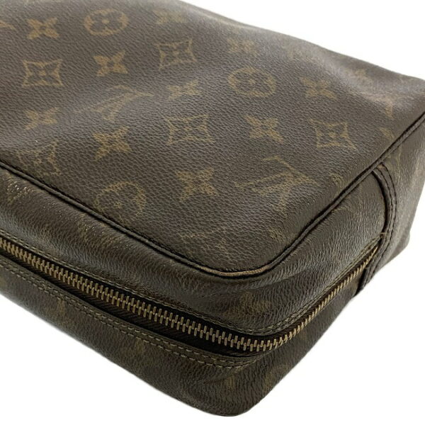 ec15200 7 Louis Vuitton Toilet Pouch Clutch Bag Canvas Leather Brown