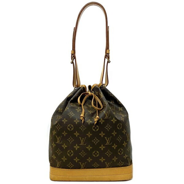 ec15233 2 Louis Vuitton Petit Noe Drawstring Bag Canvas Leather Brown