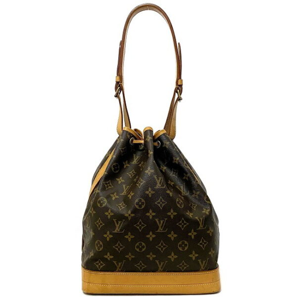 ec15233 4 Louis Vuitton Petit Noe Drawstring Bag Canvas Leather Brown