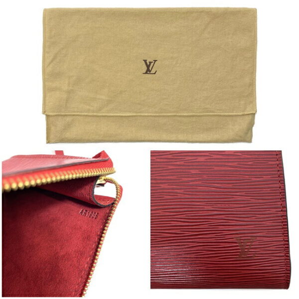 ec15316 10 Louis Vuitton Pochette Accessory Pouch Leather Red