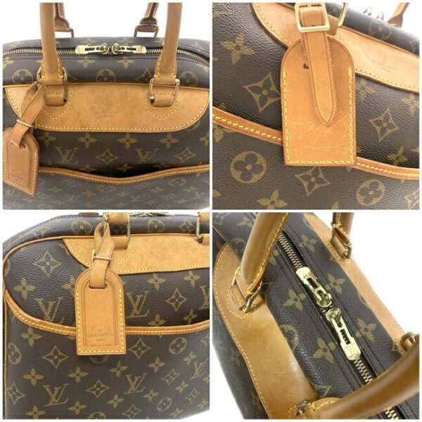 ec15454 7 Louis Vuitton Deauville Bag Canvas Leather Brown