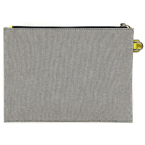 ec15470 2 Givenchy Clutch Bag Leather Canvas Yellow Gray