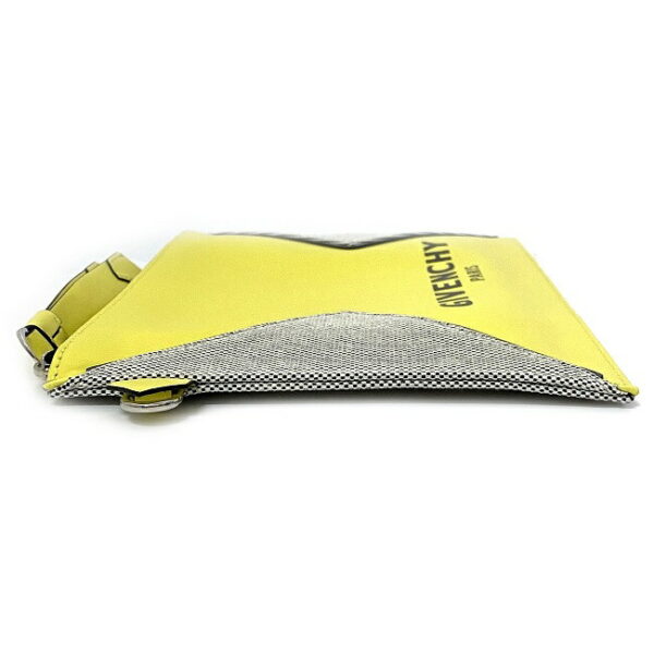 ec15470 4 Givenchy Clutch Bag Leather Canvas Yellow Gray