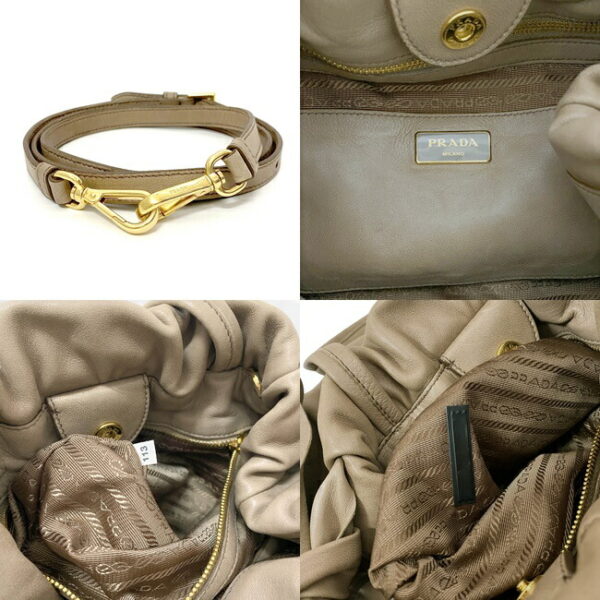 ec15739 10 Prada 2way Bag Nappa Leather Beige