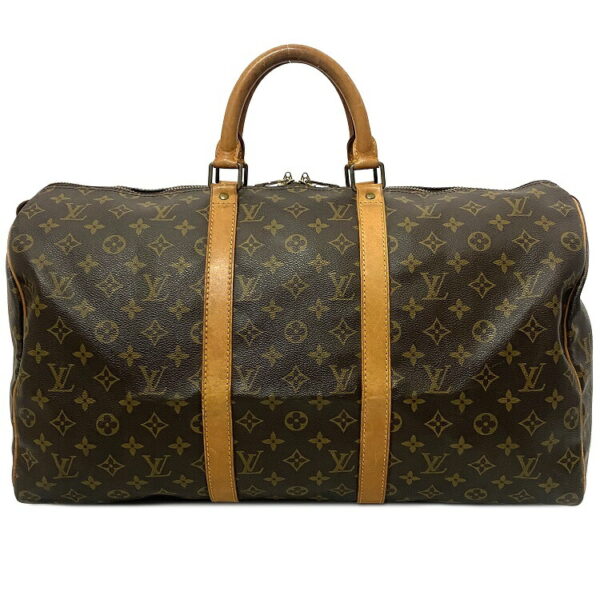 ec15770 1 Louis Vuitton Keepall Bag Canvas Leather Brown