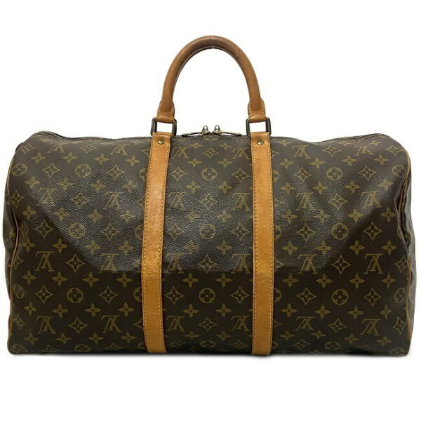 ec15770 3 Louis Vuitton Keepall Bag Canvas Leather Brown