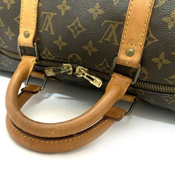 ec15770 7 Louis Vuitton Keepall Bag Canvas Leather Brown