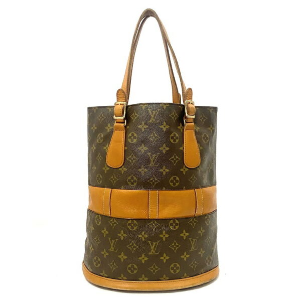 ec15841 1 Louis Vuitton Bucket Bag Canvas Leather Brown