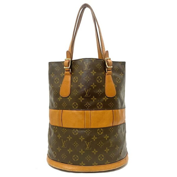 ec15841 2 Louis Vuitton Bucket Bag Canvas Leather Brown