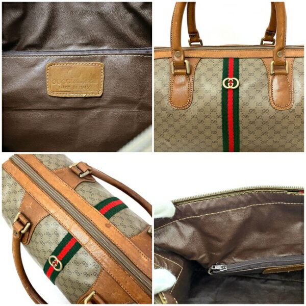 ec16121 10 Gucci Sherry Bag Leather Beige Gray