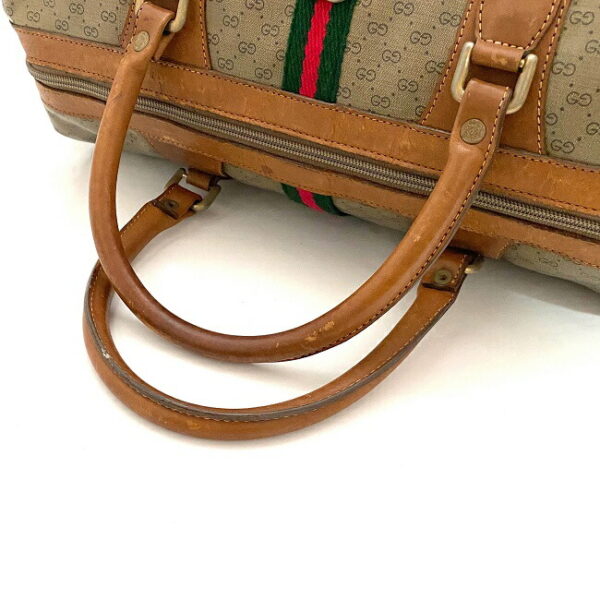 ec16121 8 Gucci Sherry Bag Leather Beige Gray