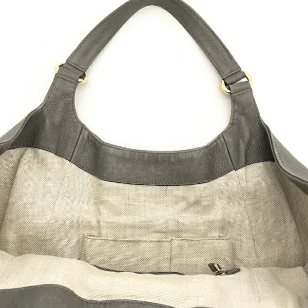 ec16197 9 Gucci Abbey Tote Bag Leather Gray