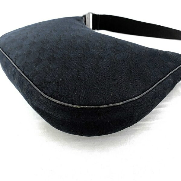 ec16356 6 Gucci Shoulder Bag Canvas Leather Black