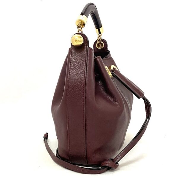 ec16742 3 Chloe Drawstring Shoulder Bag Leather Wine Red