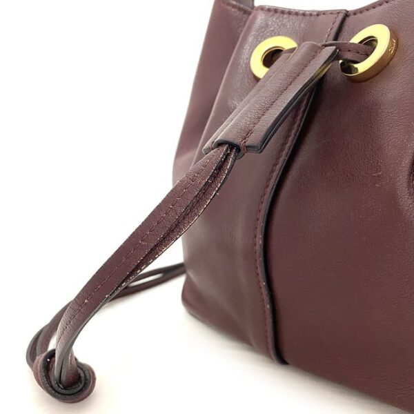 ec16742 9 Chloe Drawstring Shoulder Bag Leather Wine Red