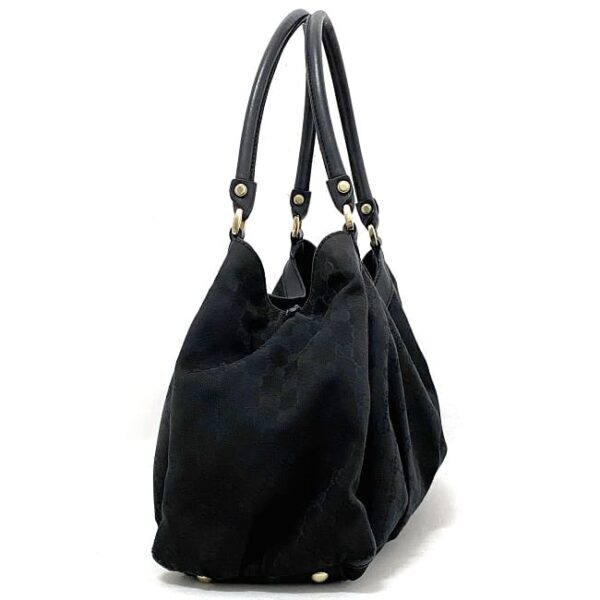 ec17028 2 Gucci Sookie Tote Bag Canvas Leather Black