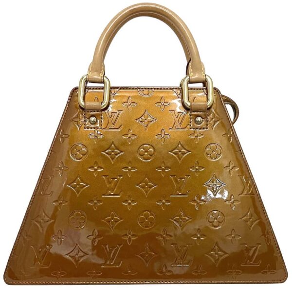 ec17043 1 Louis Vuitton Handbag Forsyth Patent Leather Brown Beige