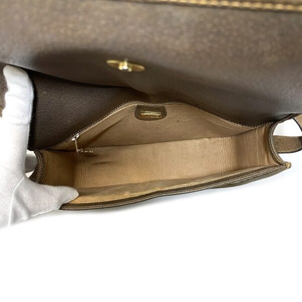 ec17152 7 Gucci Shoulder Bag GG Leather Brown Beige