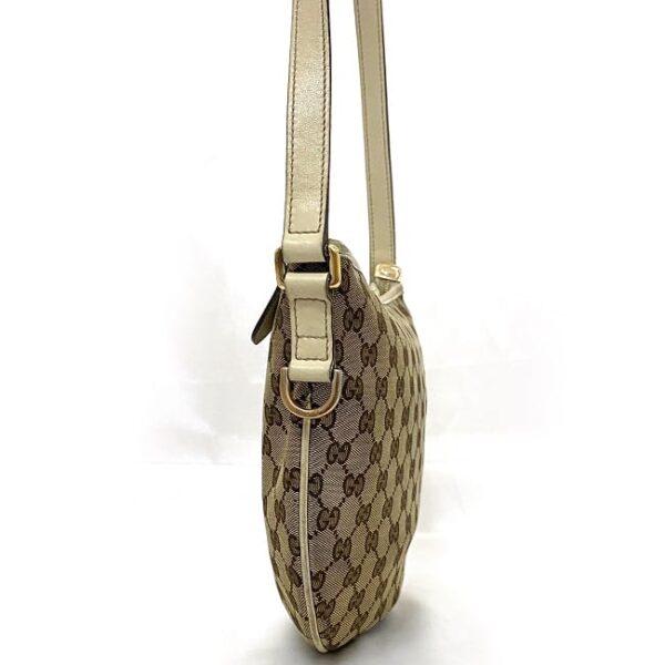 ec17453 3 Gucci Interlocking Shoulder Bag GG Canvas Leather Brown White