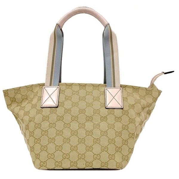 ec17676 3 Gucci Handbag GG Canvas Leather Beige Pink Blue