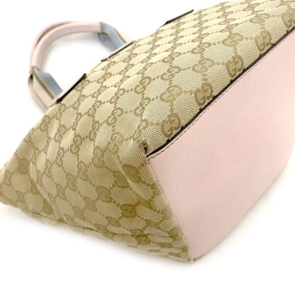 ec17676 5 Gucci Handbag GG Canvas Leather Beige Pink Blue