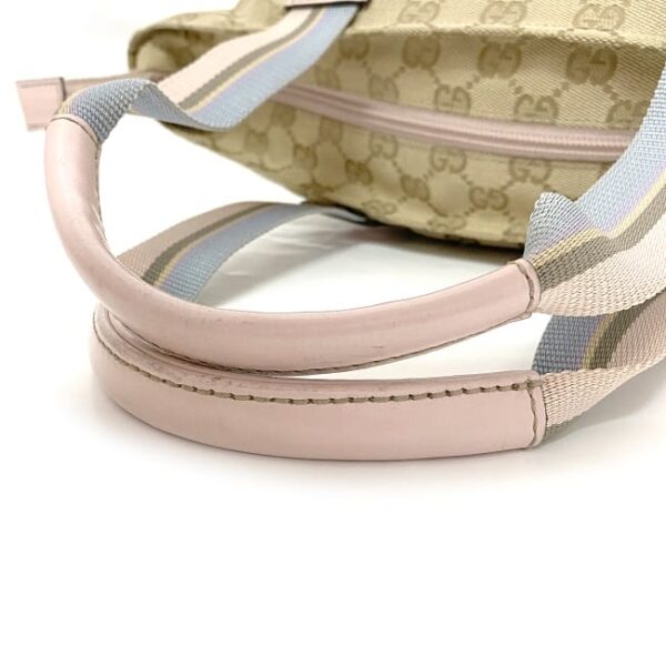 ec17676 7 Gucci Handbag GG Canvas Leather Beige Pink Blue