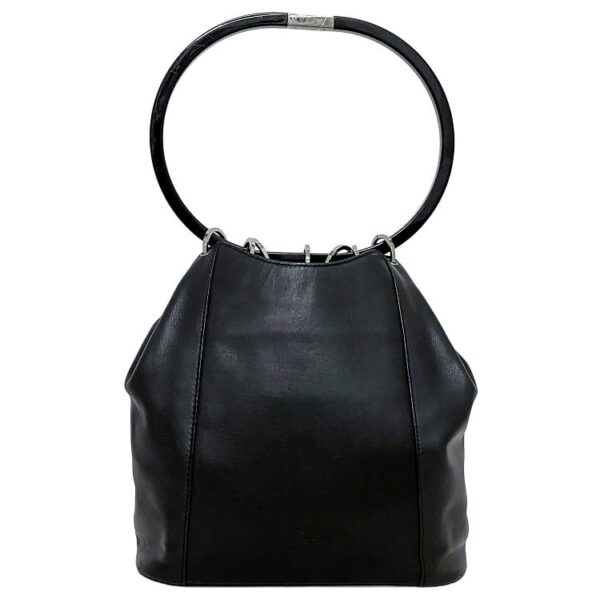 ec17708 1 Gucci Drawstring Handbag Leather Black