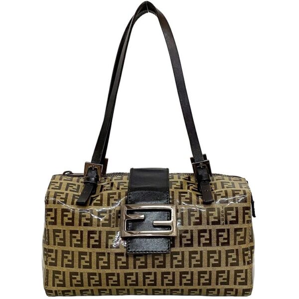 ec17879 1 Fendi Handbag Vinyl Leather Beige