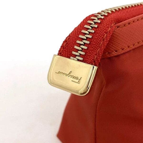 ec18099 7 Salvatore Ferragamo Pouch Nylon Leather Red