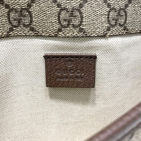 f 18431 8 Gucci Body Bag GG Supreme Leather Beige Brown