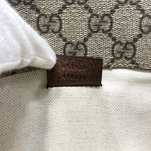 f 18431 9 Gucci Body Bag GG Supreme Leather Beige Brown