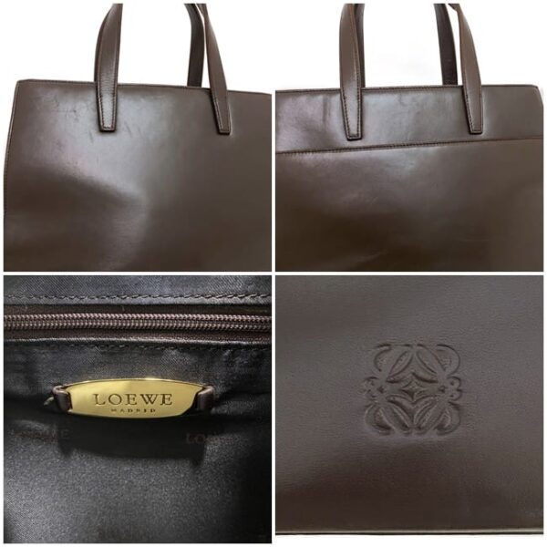 f 18439 10 Loewe 2WAY Handbag Nappa Leather Brown