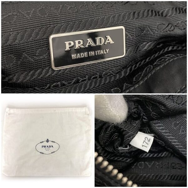 f 18463 10 Prada Tote Bag Nylon Leather Black