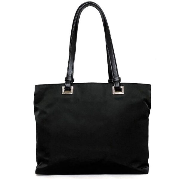 f 18463 3 Prada Tote Bag Nylon Leather Black