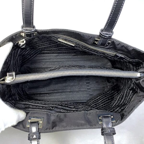 f 18463 6 Prada Tote Bag Nylon Leather Black