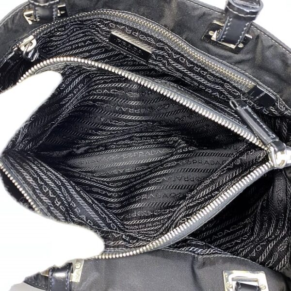 f 18463 7 Prada Tote Bag Nylon Leather Black