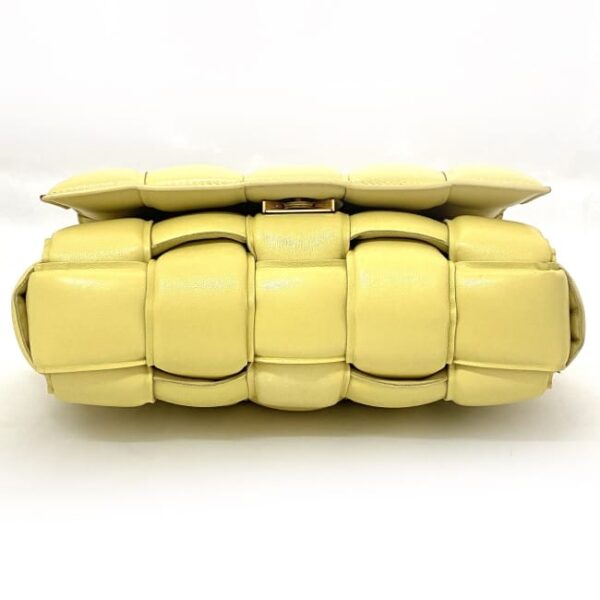 f 18641 5 Bottega Veneta Chain Cassette Shoulder Bag Leather Yellow