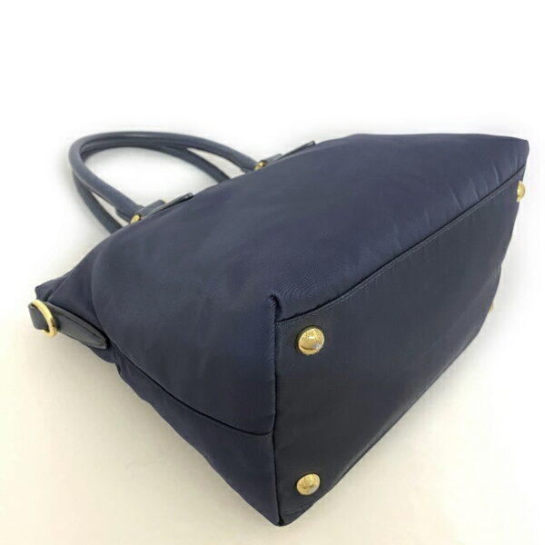 f 18718 6 Prada 2way Handbag Nylon Leather Blue