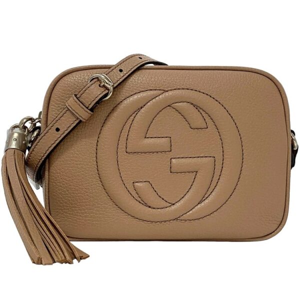 f 18942 1 Gucci Soho Small Disco Bag Leather Beige