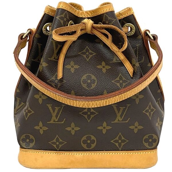 f 19277 1 Louis Vuitton Mini Noe Drawstring Bag Monogram Canvas Brown Beige