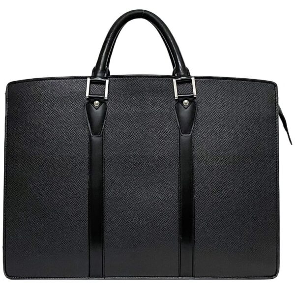 f 19340 1 Louis Vuitton Porte de Cuman Business Bag Taiga Leather Black