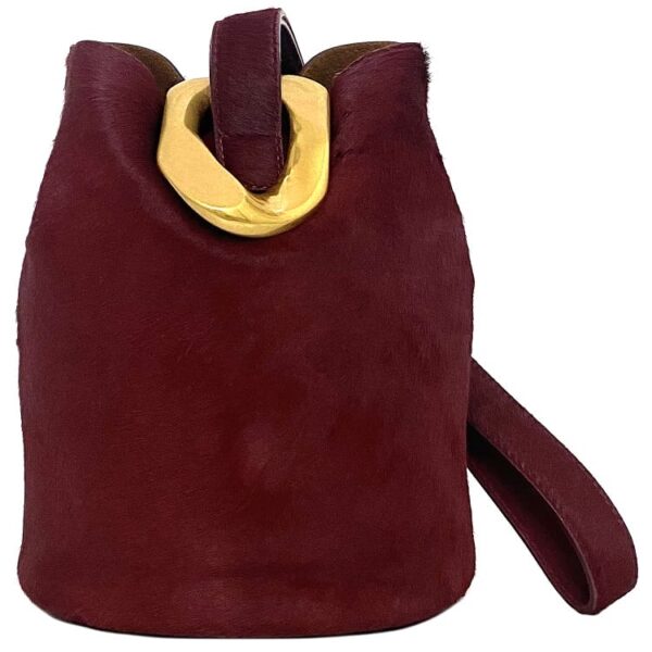 f 19403 1 Bottega Veneta Drop Shoulder Bag Suede Leather Bordeaux