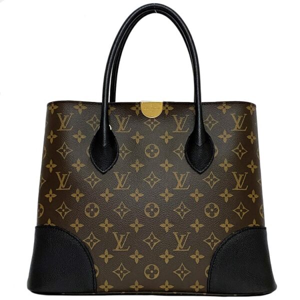 f 19470 1 Louis Vuitton Flandrine Tote Bag Monogram Canvas Brown Black