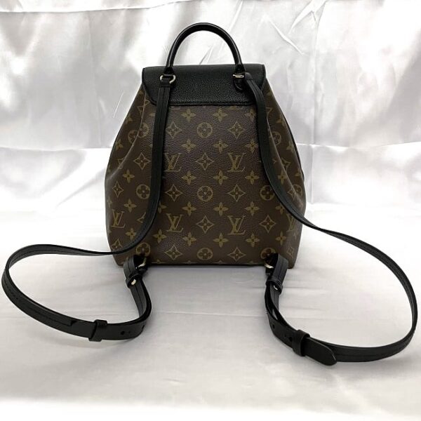 f 19538 3 Louis Vuitton Montsouris Backpack Monogram Canvas Brown Black